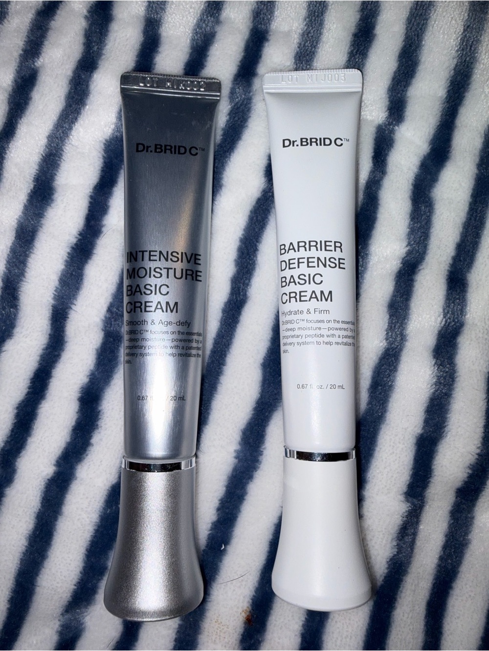 Intensive Moisture & Barrier Defense Creams — Silver & White